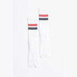 ND20X001WR SIGNATURE SOCKS - WHITE × RED / NAVY