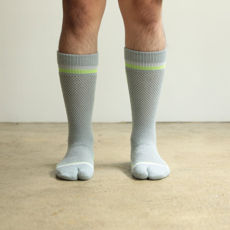 ND21X013 PILE&MESH SOCKS - GRAY