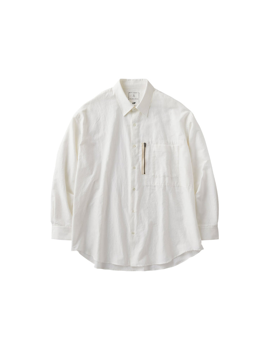 963391 ORGANIC COTTON MILITARY ZIP SHIRT
