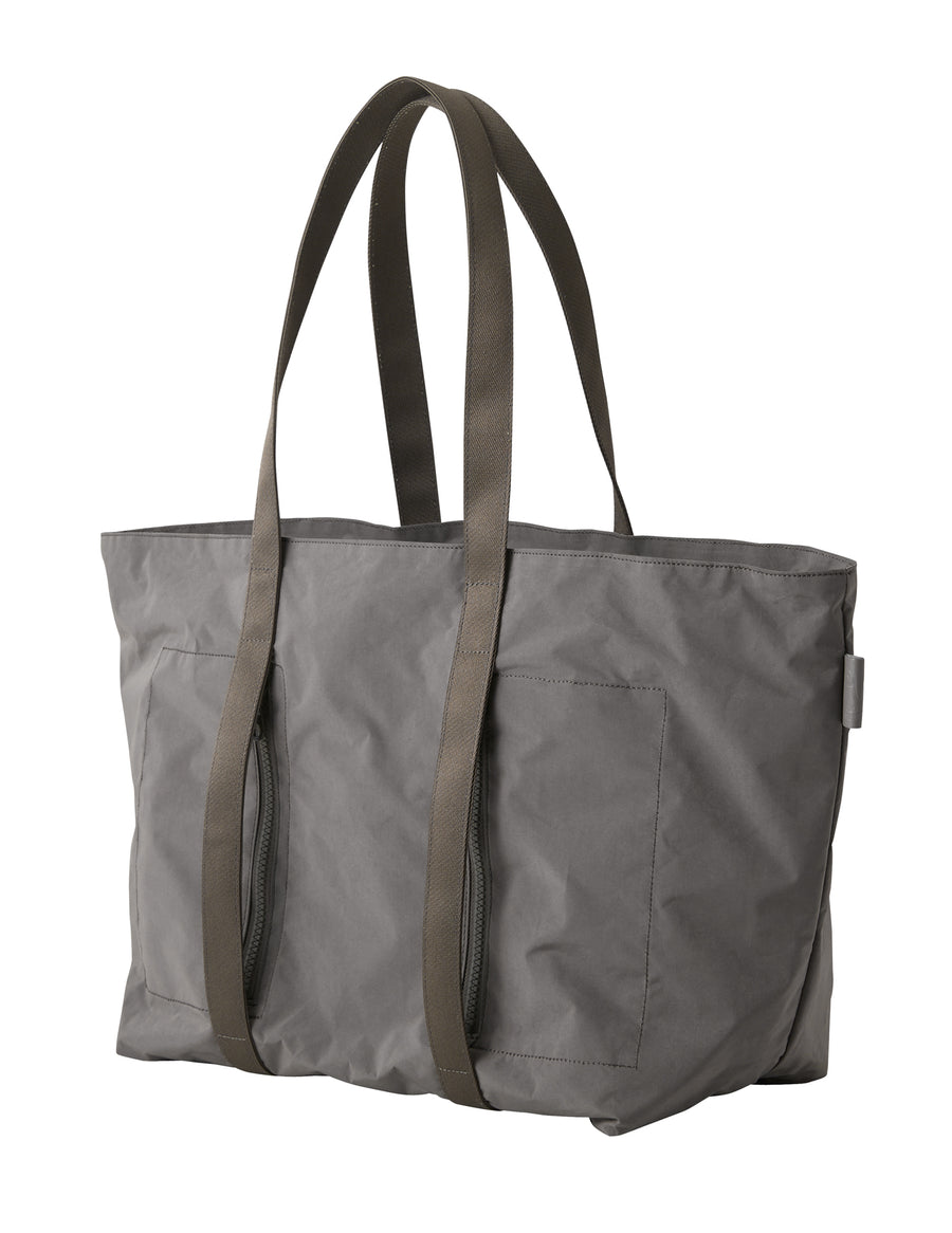 F032-GR SPLIT YARN TOTE GRAY