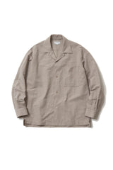 ATELIER BETON 221-17H HIGH COUNT WEATHER OPEN COLLAR SHIRT IN GRAY