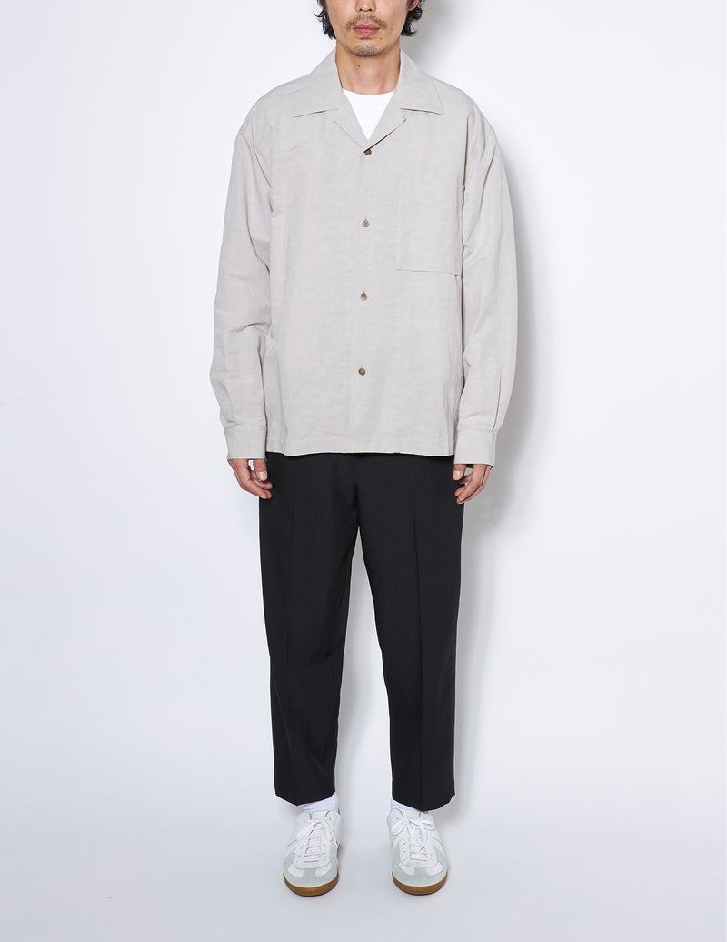 221-17H HIGH COUNT WEATHER OPEN COLLAR SHIRT STYLING PHOTO 1