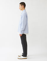 ATELIER BÉTON 222-14F HIGH TWISTED SUCKER OPEN COLLAR SHIRT