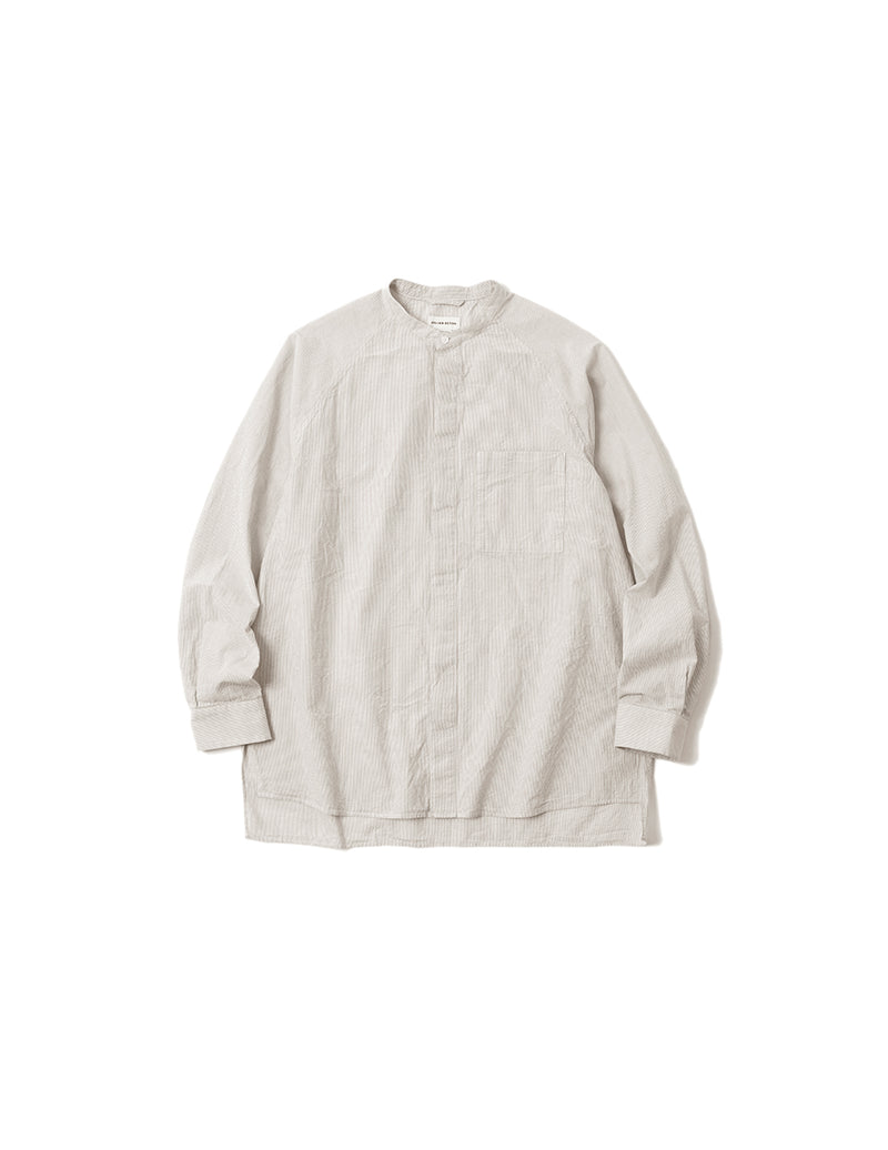 ATELIER BÉTON 222-17F HIGH TWISTED SUCKER BAND COLLAR SHIRT