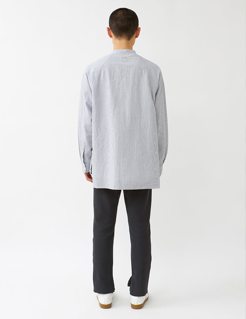 ATELIER BÉTON 222-17F HIGH TWISTED SUCKER BAND COLLAR SHIRT