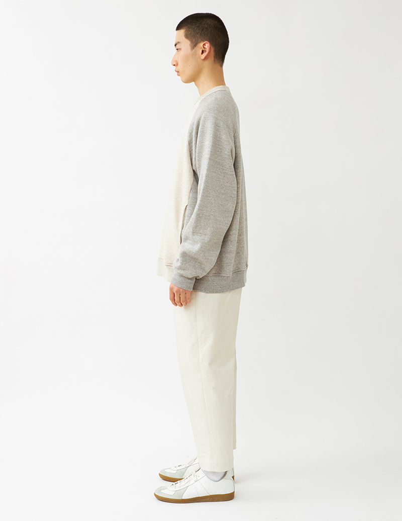 ATELIER BÉTON 222-21H BICOLOR SWEAT CREW NECK