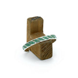 CHIP INLAY CUFF GREEN TURQUOISE BANGLE