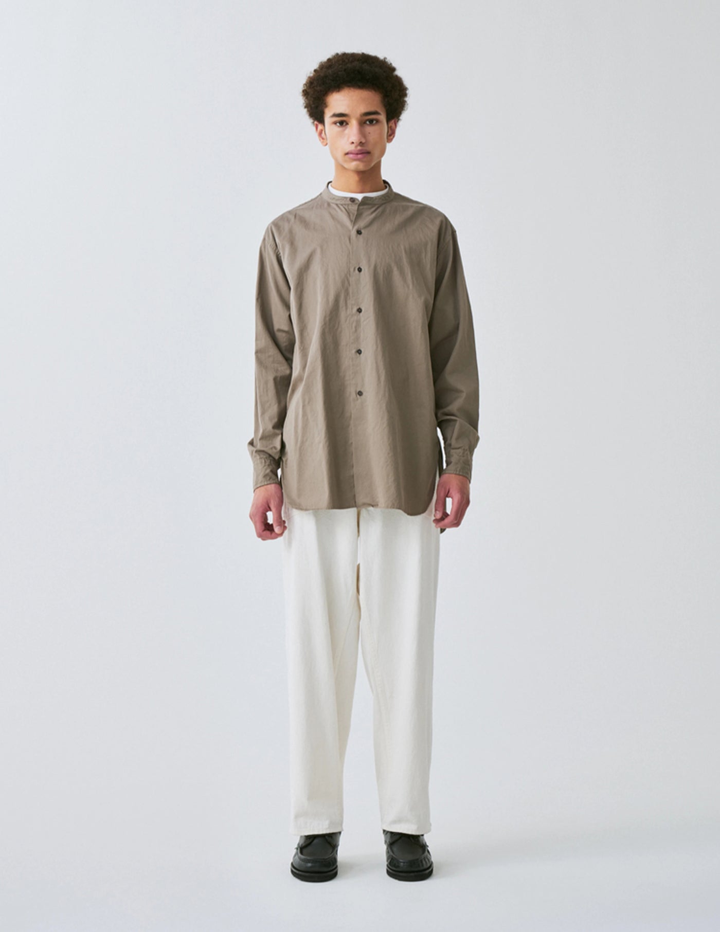 Namu Shop - Kaptain Sunshine Stand Collar Safari Shirt - Big
