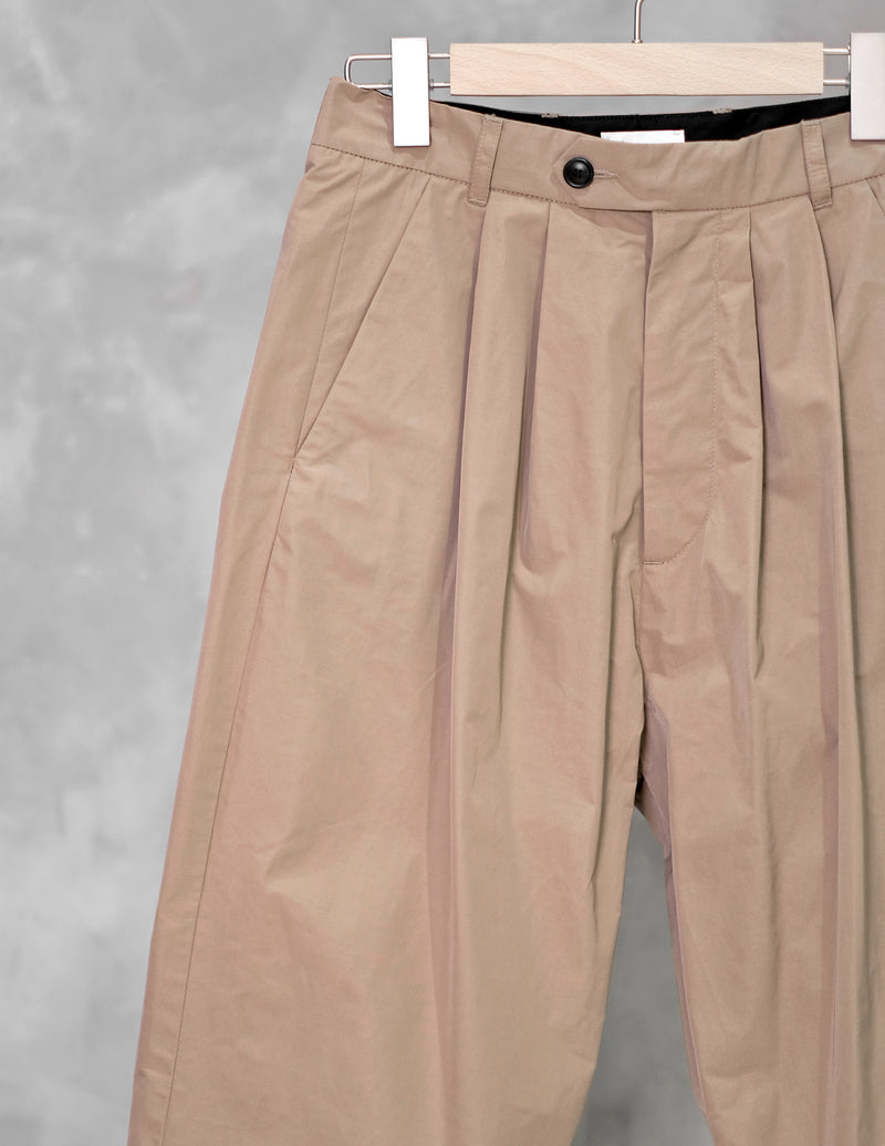 LOWNN ORO NYLON 2 PLEATS PANTS