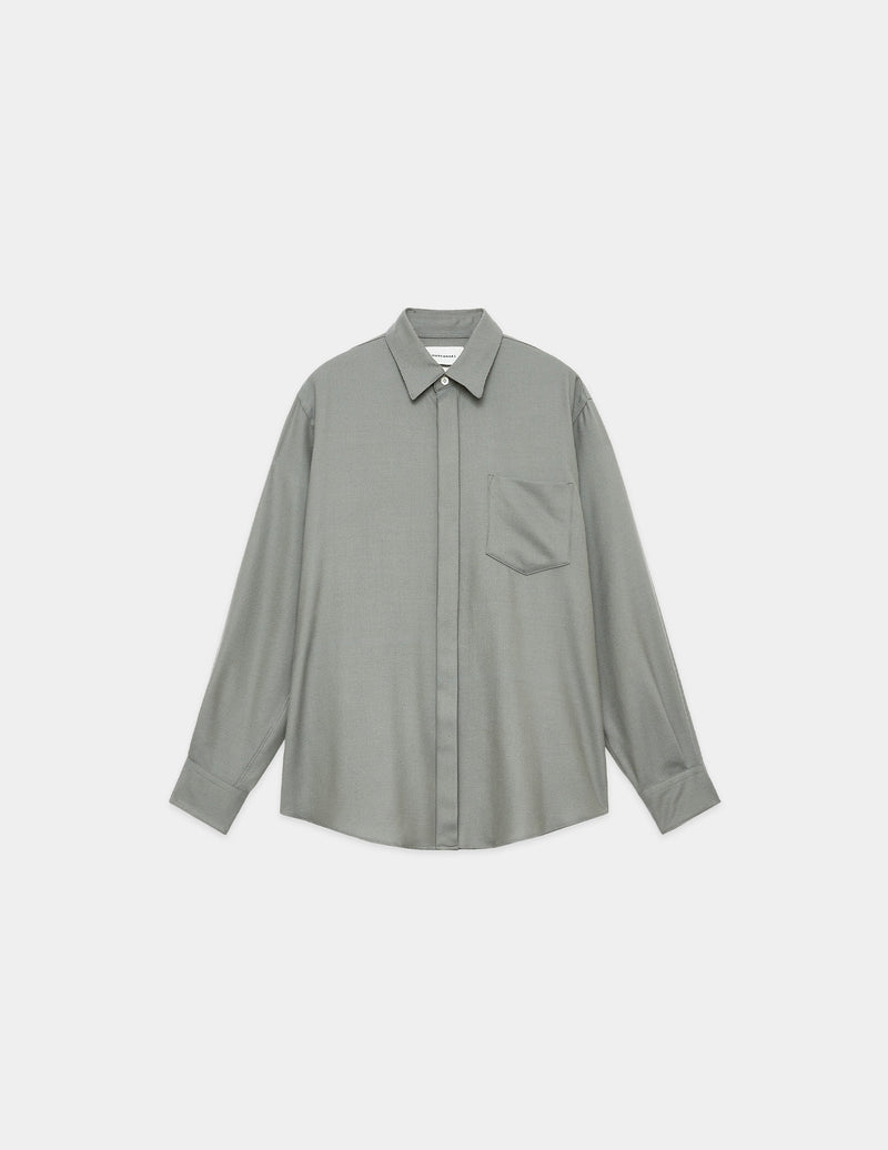  MARKAWARE A22C-13SH02C 2/72 ORGANIC WOOL VIYELLA FLY FRONT SHIRT