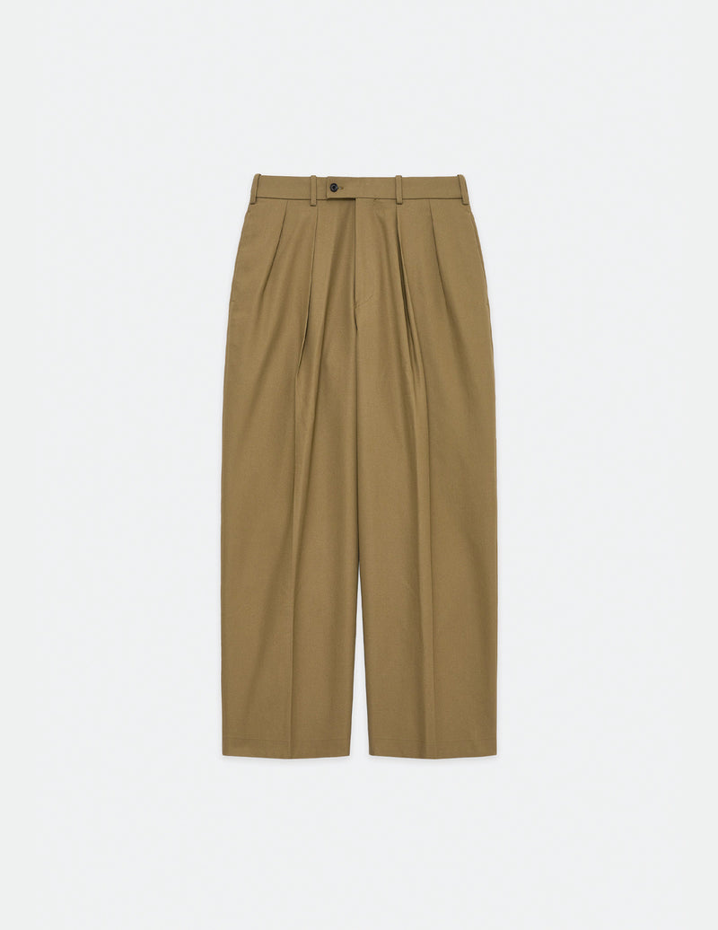 A23A-04PT02C ORGANIC COTTON SURVIVAL CLOTH DOUBLE PLEATED TROUSERS