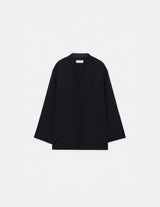 M23A-09JK01C ORGANIC WOOL × MOHAIR TROPICAL LAPELLESS SHIRT JACKET