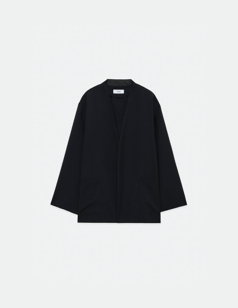 M23A-09JK01C ORGANIC WOOL × MOHAIR TROPICAL LAPELLESS SHIRT JACKET