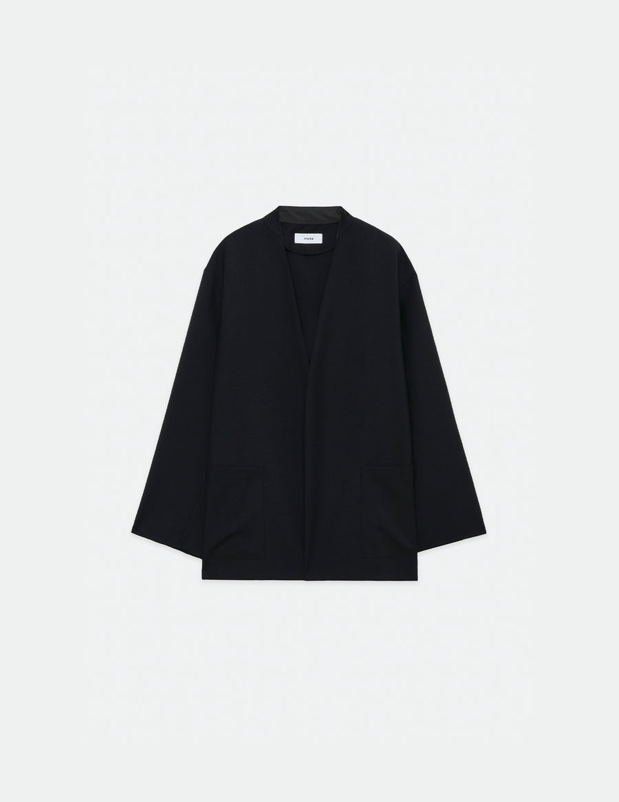 M23A-09JK01C ORGANIC WOOL × MOHAIR TROPICAL LAPELLESS SHIRT JACKET
