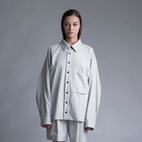 WM09-SH231091 GABERDINE OVERSIZE POCKET SHIRT