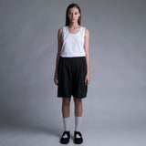 WM09-SP231093 GABERDINE WIDE SHORT PANTS