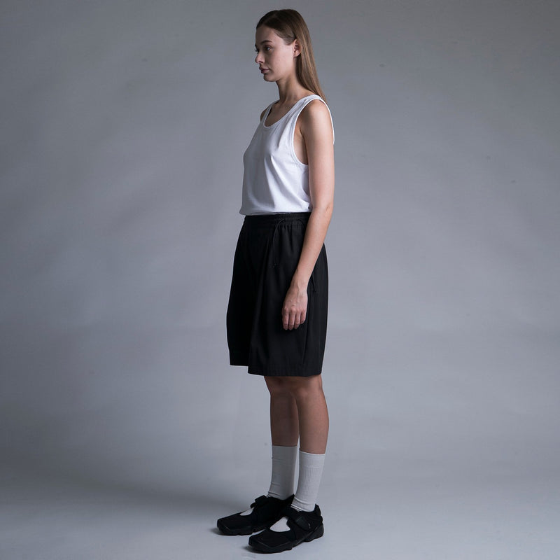 WM09-SP231093 GABERDINE WIDE SHORT PANTS