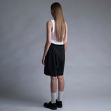WM09-SP231093 GABERDINE WIDE SHORT PANTS