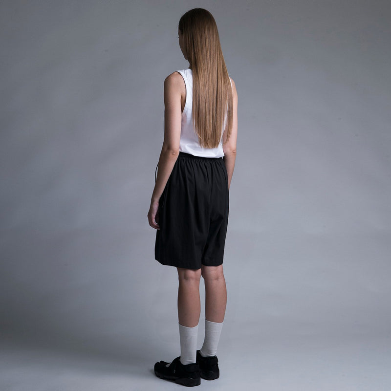 WM09-SP231093 GABERDINE WIDE SHORT PANTS