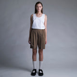 WM09-SP231093 GABERDINE WIDE SHORT PANTS
