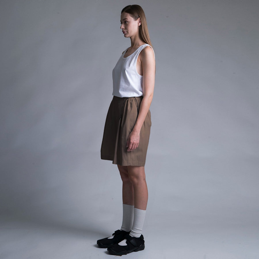 WM09-SP231093 GABERDINE WIDE SHORT PANTS