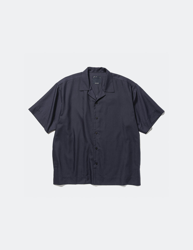 MW-SH23108 SIDE SLIT OPEN COLLAR SHIRT