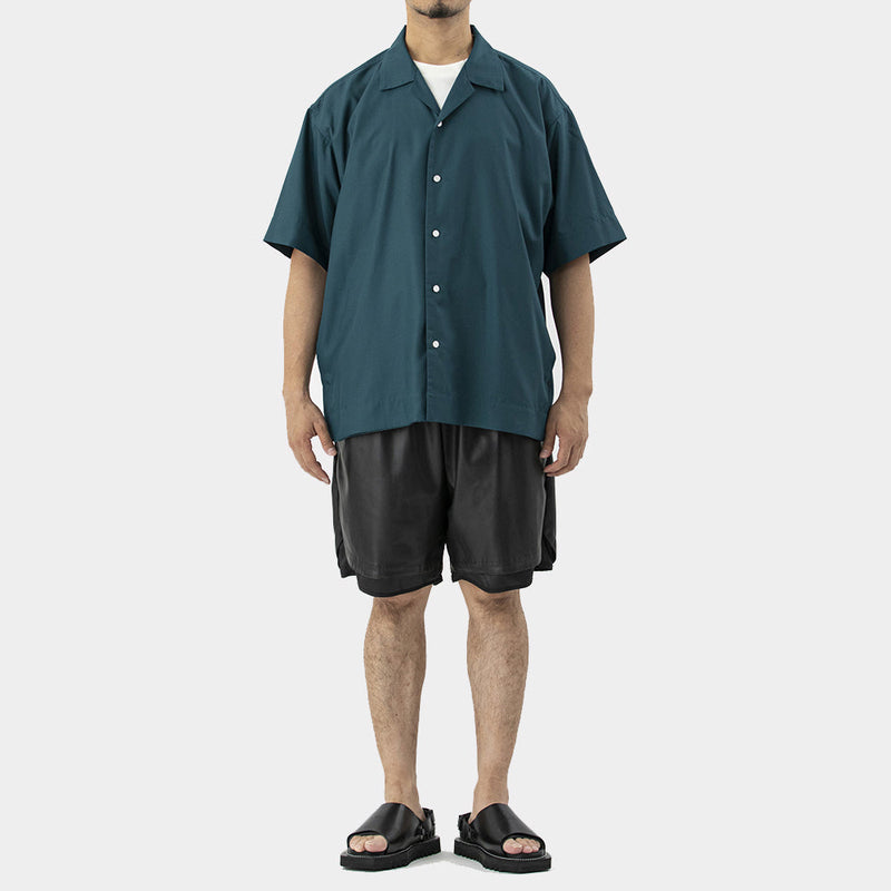 MW-SH23108 SIDE SLIT OPEN COLLAR SHIRT