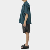 MW-SH23108 SIDE SLIT OPEN COLLAR SHIRT