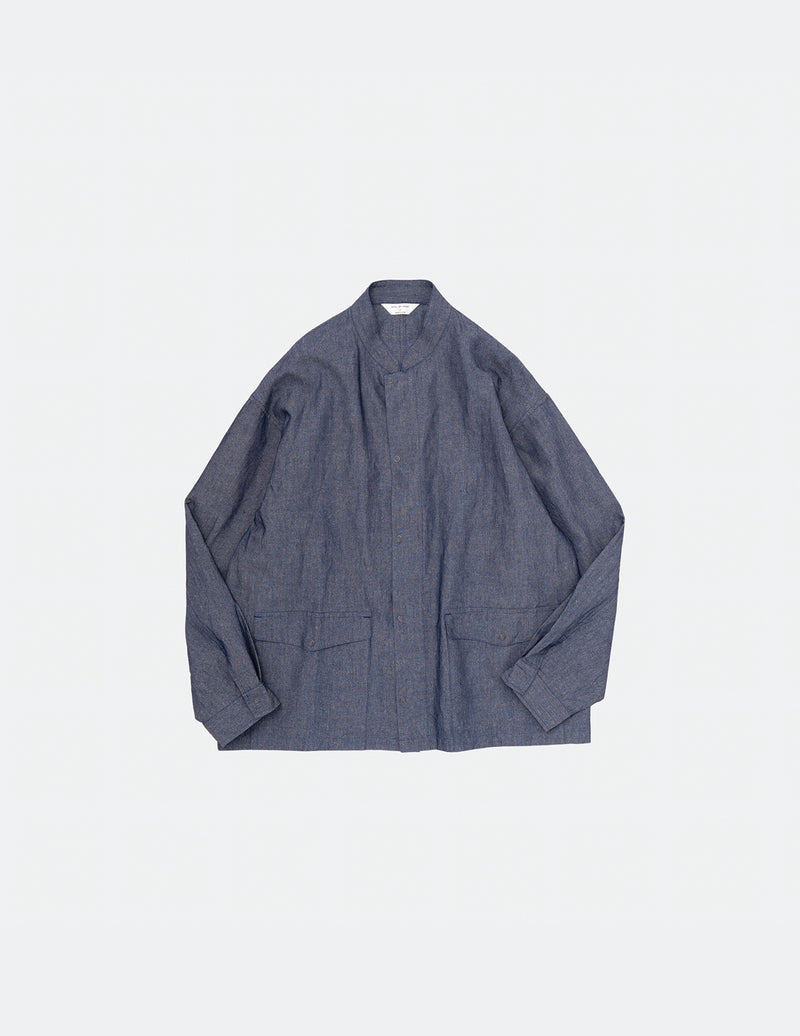 BL06231 INDIGO STAND COLLAR JACKET