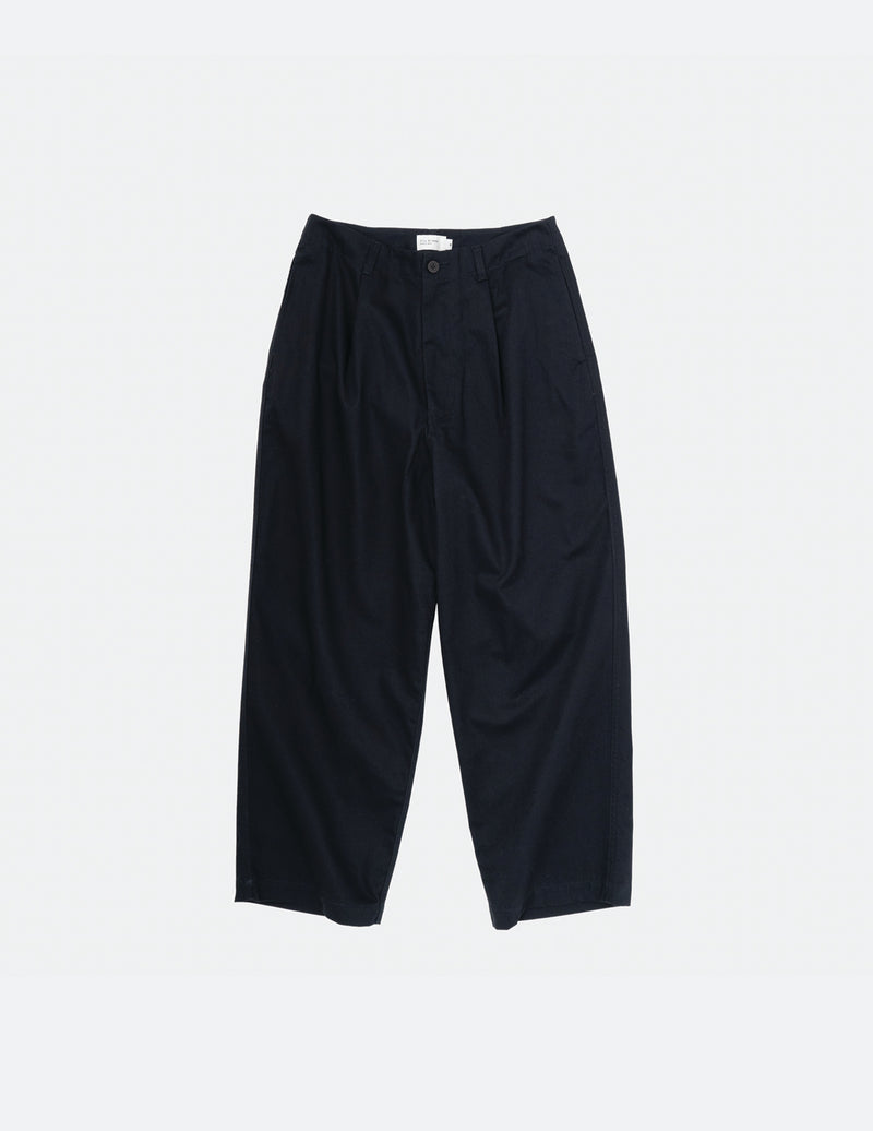 PT04224 1TUCK COTTON TWILL WIDE PANTS