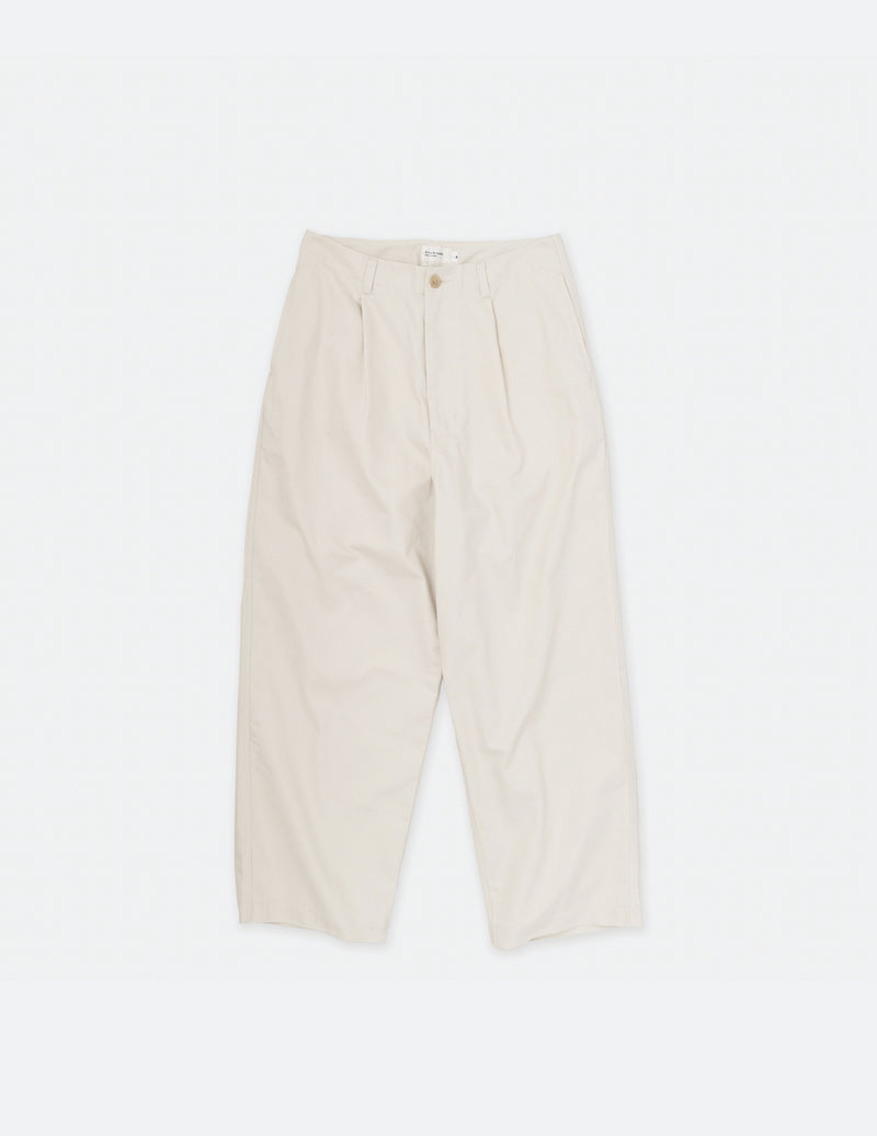 PT04224 1TUCK COTTON TWILL WIDE PANTS