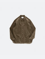 SH04224 CORDUROY BAND COLLAR SHIRT