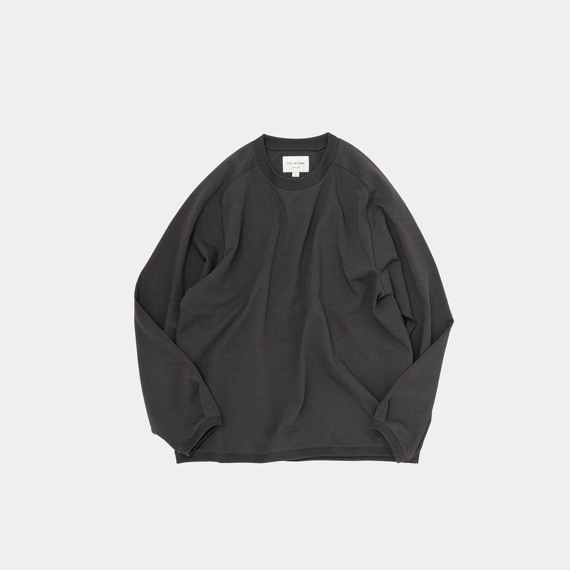 STILL BY HAND CS05223 LONG SADDLE SLEEVE CREW NECK PULLOVER