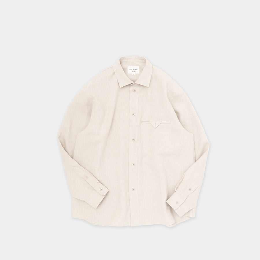 STILL BY HAND SH02223 BRUSHED LINEN SHIRT