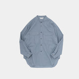 SH03222 COTTON LINEN WESTERN POCKET BAND COLLAR SHIRTS