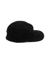 THE H.W. DOG CO. D-00601 SUEDE CAP IN BLACK SIDE VIEW RIGHT