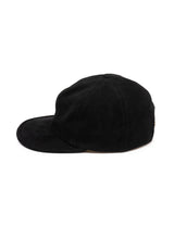 THE H.W. DOG CO. D-00601 SUEDE CAP IN BLACK LEFT