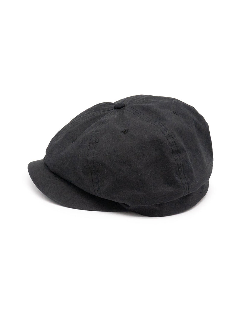 THE H.W. DOG CO. D-0013 WC NEWS CAP IN BLACK SIDE DETAIL