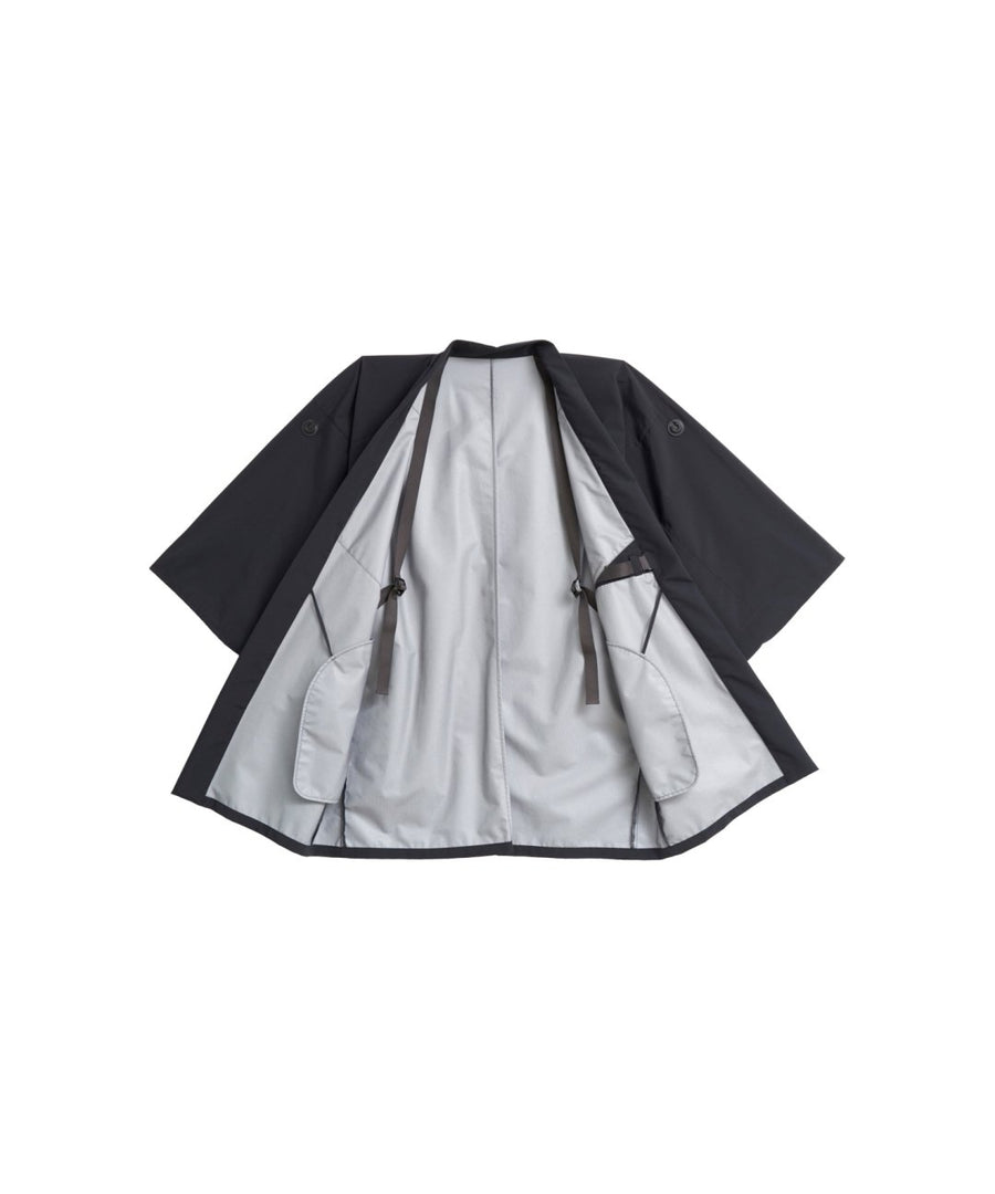 00WA195 SOFT THREE LAYER HAORI TECH - BLACK