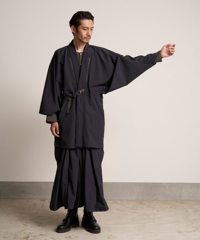 00WA195 SOFT THREE LAYER HAORI TECH - BLACK