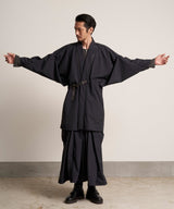 00WA195 SOFT THREE LAYER HAORI TECH - BLACK