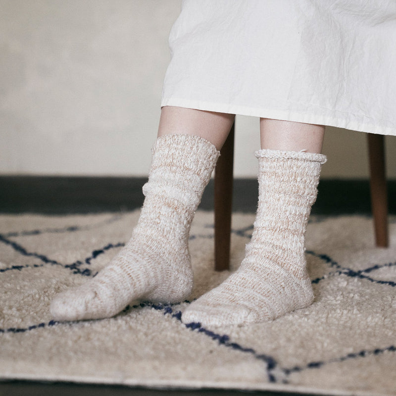 7-5000 "GARABOU" ORGANIC COTTON SLIPPER SOCKS