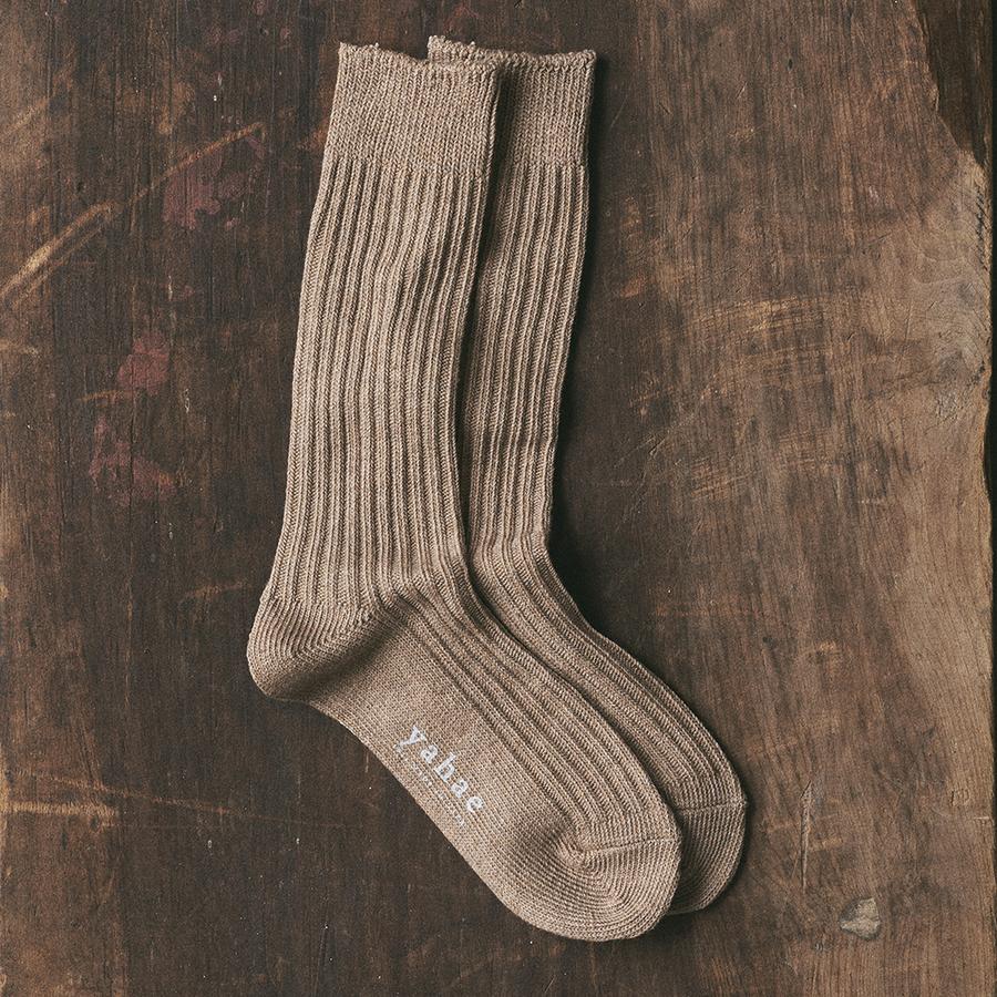 7-5001 ORGANIC COTTON BLENDED YAK RIBBED SOCKS