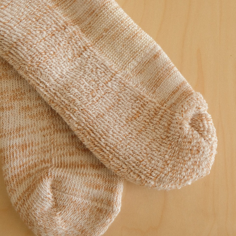 7-5004 COLORED ORGANIC COTTON ANKLE PILE SOCKS