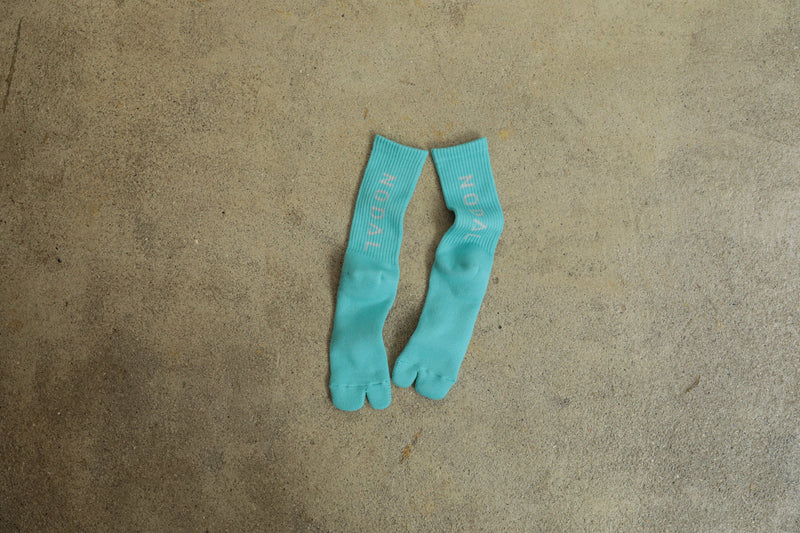 ND21X022SA-ML NODAL LOGO SOCKS - SAX x GRAY